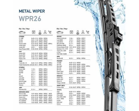 Windshield wiper metal 9XW 190 253-261 Hella, Image 7