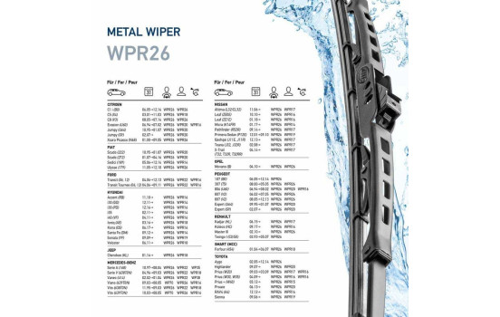Windshield wiper metal 9XW 190 253-261 Hella, Image 7