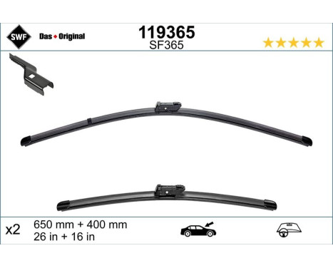 Windshield wiper ORIGINAL VISIOFLEX SET 119365 SWF