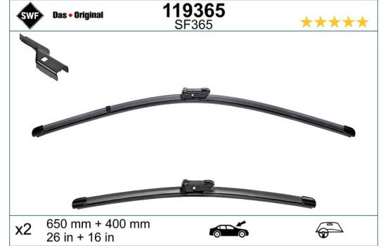 Windshield wiper ORIGINAL Windshield wipers 119365 SWF