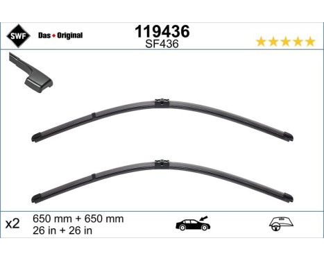 Windshield wiper ORIGINAL Windshield wipers 119436 SWF