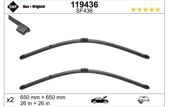 Windshield wiper ORIGINAL Windshield wipers 119436 SWF