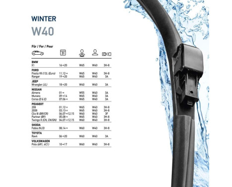 Windshield wiper winter 9XW 358 004-161 Hella, Image 7