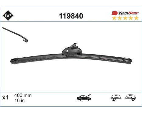 Wiper Blade ALTERNATIVE VISIONEXT SINGLE 119840 SWF, Image 2