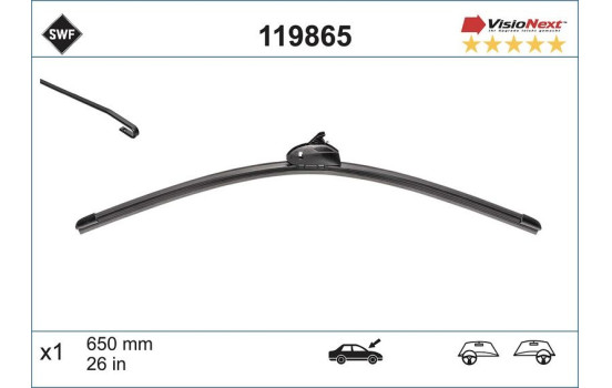 Wiper Blade ALTERNATIVE VISIONEXT SINGLE 119865 SWF, Image 2