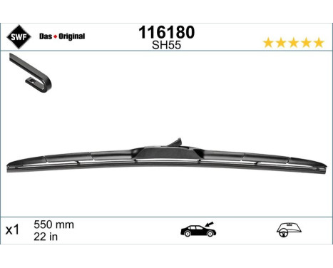 Wiper Blade DAS ORIGINAL HBLADE 116180 SWF, Image 2