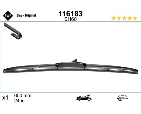 Wiper Blade DAS ORIGINAL HBLADE 116183 SWF, Image 3