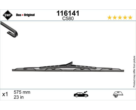 Wiper Blade DAS ORIGINAL SINGLE 116141 SWF, Image 5