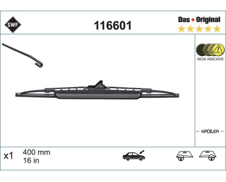 Wiper Blade DAS ORIGINAL SINGLE 116601 SWF, Image 3
