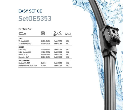 Wiper blade EasySets 9XW 358 164-021 Hella, Image 7