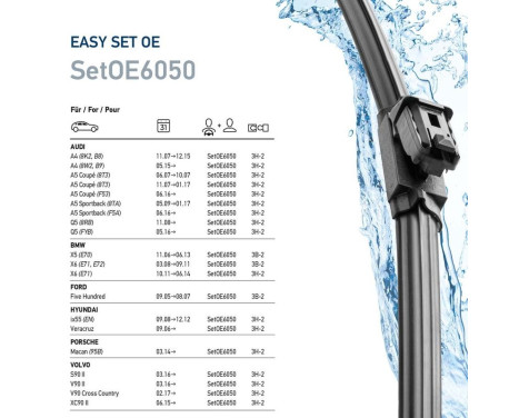 Wiper blade EasySets 9XW 358 164-081 Hella, Image 7