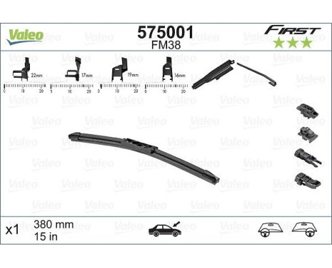 Wiper Blade FIRST MULTICONNECTION 575001 Valeo, Image 5
