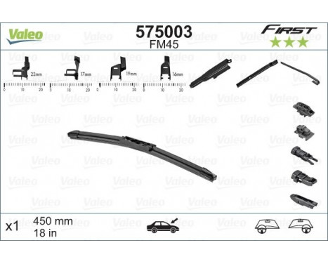 Wiper Blade FIRST MULTICONNECTION 575003 Valeo, Image 2