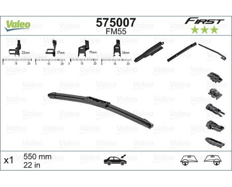 Wiper Blade FIRST MULTICONNECTION 575007 Valeo, Image 5