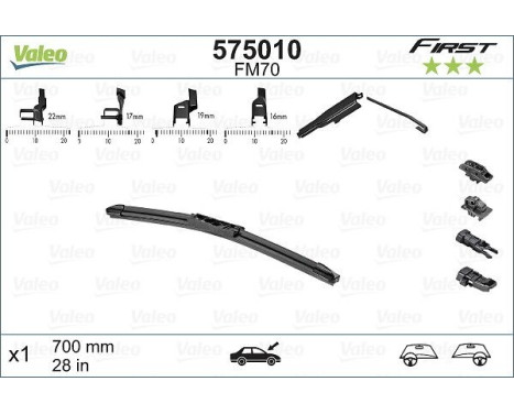 Wiper Blade FIRST MULTICONNECTION 575010 Valeo, Image 5