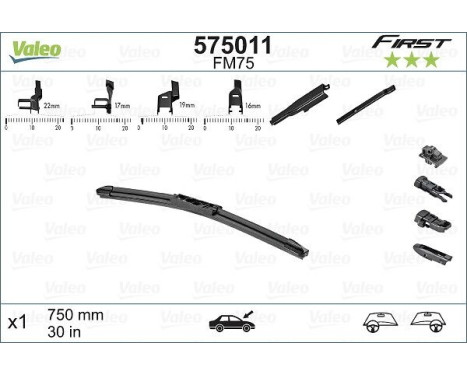 Wiper Blade FIRST MULTICONNECTION 575011 Valeo, Image 5