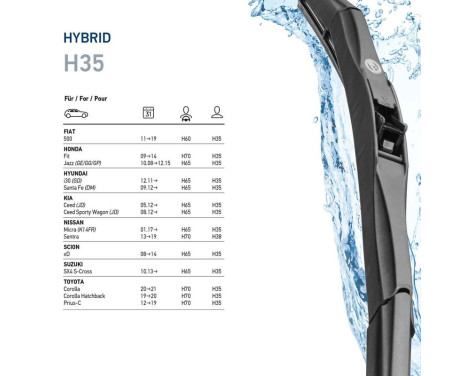 Wiper blade Hybrid 9XW 204 584-141 Hella, Image 7