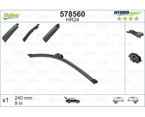 Wiper Blade HYDROCONNECT 578560 Valeo, Image 2