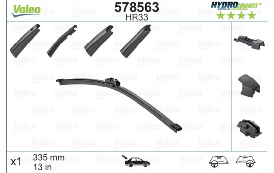Wiper Blade HYDROCONNECT 578563 Valeo, Image 2