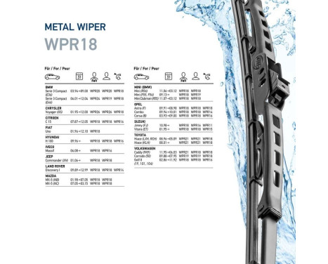 Wiper blade Metal 9XW 190 253-181 Hella, Image 7