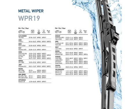 Wiper blade Metal 9XW 190 253-191 Hella, Image 7