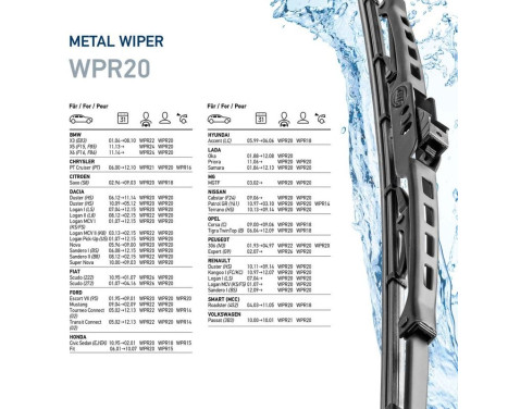 Wiper blade Metal 9XW 190 253-201 Hella, Image 7