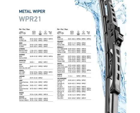 Wiper blade Metal 9XW 190 253-211 Hella, Image 7