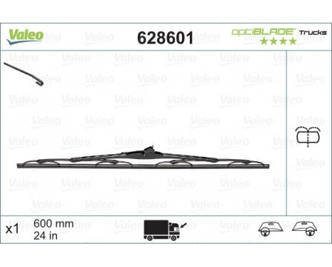 Wiper Blade OPTIBLADE TRUCKS 628601 Valeo, Image 2