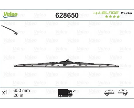Wiper Blade OPTIBLADE TRUCKS 628650 Valeo, Image 2