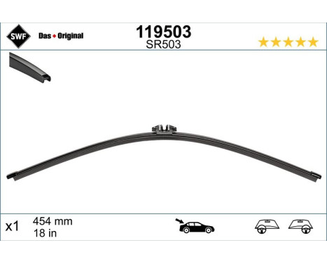 Wiper Blade ORIGINAL VISIOFLEX REAR 119503 SWF, Image 2