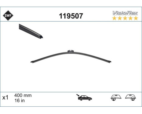 Wiper Blade ORIGINAL VISIOFLEX REAR 119507 SWF, Image 2