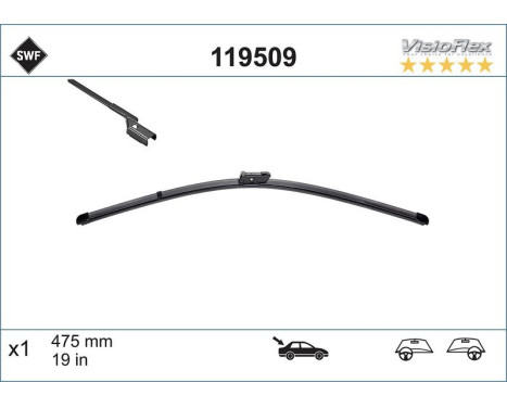 Wiper Blade ORIGINAL VISIOFLEX REAR 119509 SWF, Image 2