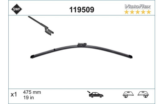 Wiper Blade ORIGINAL VISIOFLEX REAR 119509 SWF, Image 2