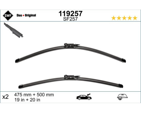 Wiper Blade ORIGINAL VISIOFLEX SET 119257 SWF, Image 2