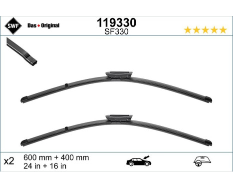 Wiper Blade ORIGINAL VISIOFLEX SET 119330 SWF, Image 3