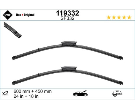 Wiper Blade ORIGINAL VISIOFLEX SET 119332 SWF, Image 3