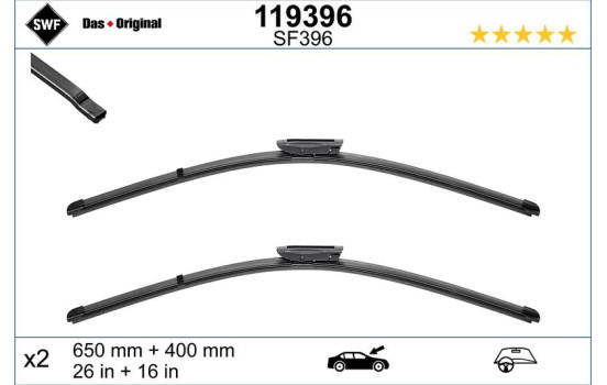Wiper Blade ORIGINAL VISIOFLEX SET 119396 SWF, Image 2