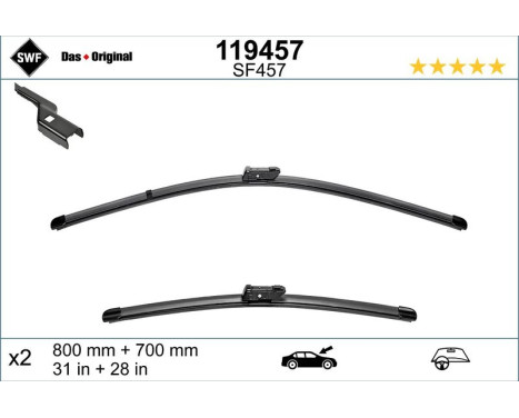 Wiper Blade ORIGINAL VISIOFLEX SET 119457 SWF, Image 2