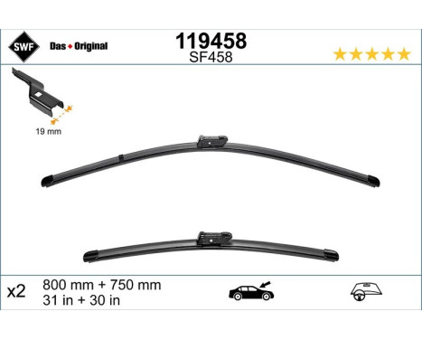 Wiper Blade ORIGINAL VISIOFLEX SET 119458 SWF, Image 2
