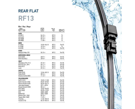 Wiper Blade Rear 9XW 358 179-131 Hella, Image 7
