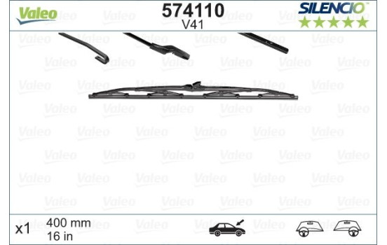 Wiper Blade SILENCIO CONVENTIONAL SINGLE 574110 Valeo, Image 5