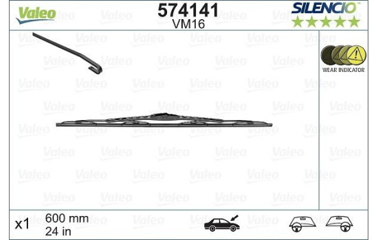 Wiper Blade SILENCIO CONVENTIONAL SINGLE 574141 Valeo, Image 5