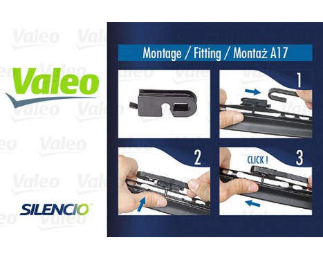 Wiper Blade SILENCIO CONVENTIONAL SINGLE 574155 Valeo, Image 2