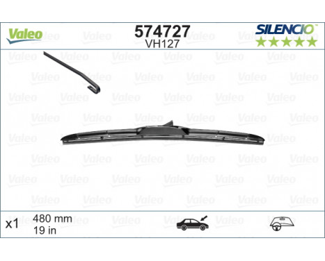 Wiper Blade SILENCIO HBLADE 574727 Valeo, Image 2
