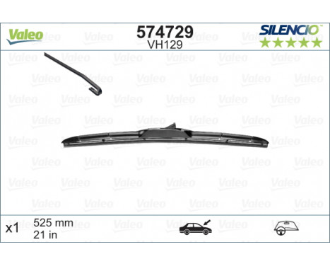Wiper Blade SILENCIO HBLADE 574729 Valeo, Image 2