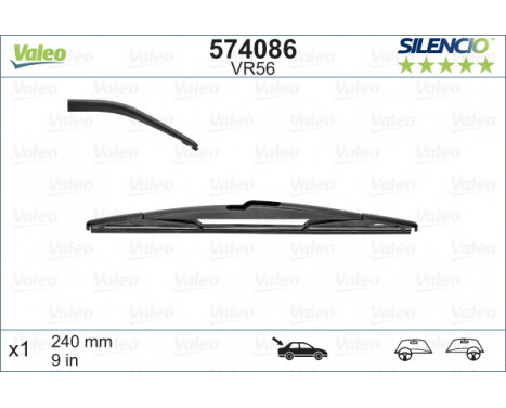 Wiper Blade SILENCIO REAR 574086 Valeo, Image 2