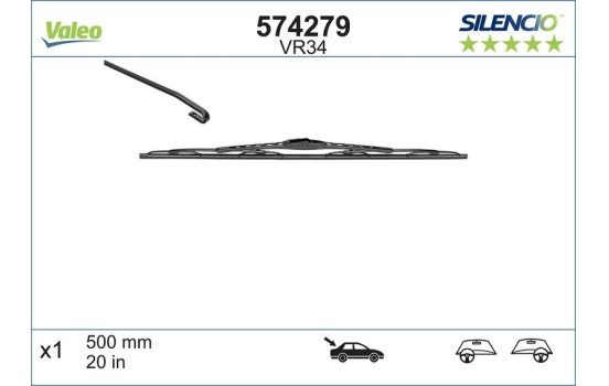 Wiper Blade SILENCIO REAR 574279 Valeo, Image 2