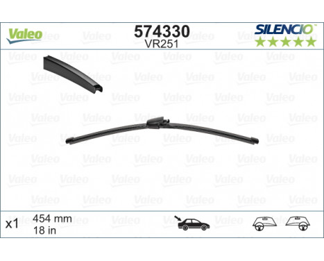 Wiper Blade SILENCIO REAR 574330 Valeo, Image 2