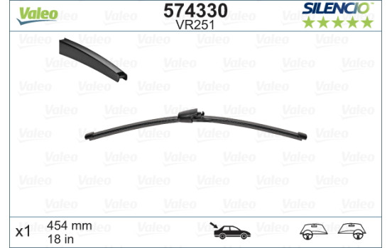 Wiper Blade SILENCIO REAR 574330 Valeo, Image 2