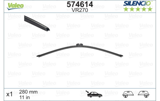 Wiper Blade SILENCIO REAR 574614 Valeo, Image 2